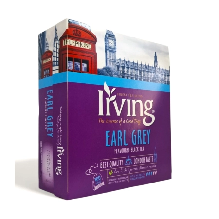 IRVING Earl Grey Herbata czarna aromatyzowana 100 torebek